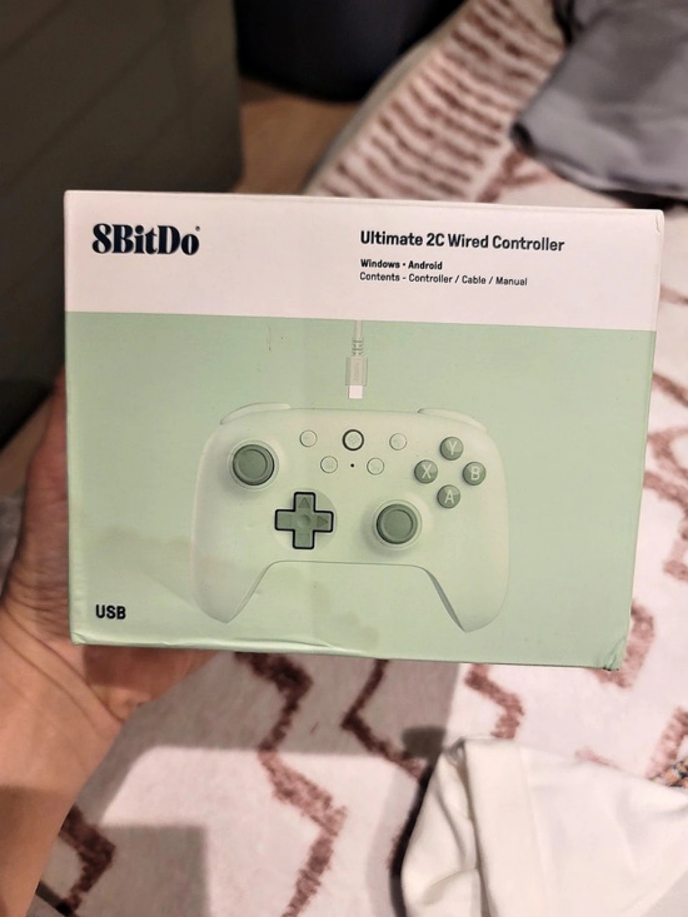 8BitDo Ultimate 2C Wired Controller Green & White USB Controller